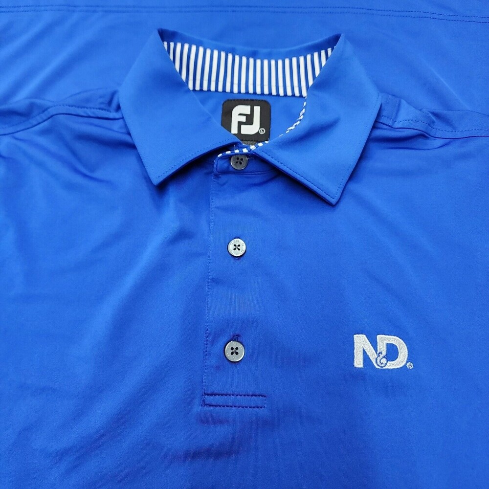 Footjoy Polo Shirt Men's Royal  Blue Short Sleeve Size L - Picture 4 of 12